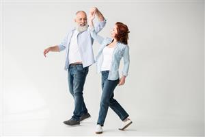 Older couple dancing