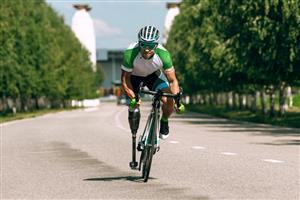 Amputee cyclist